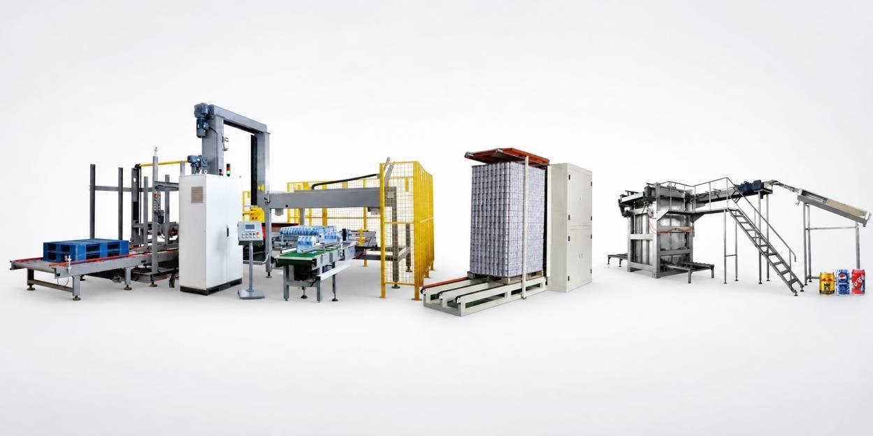 Máquina de llenado de botellas PET - Pallet handling